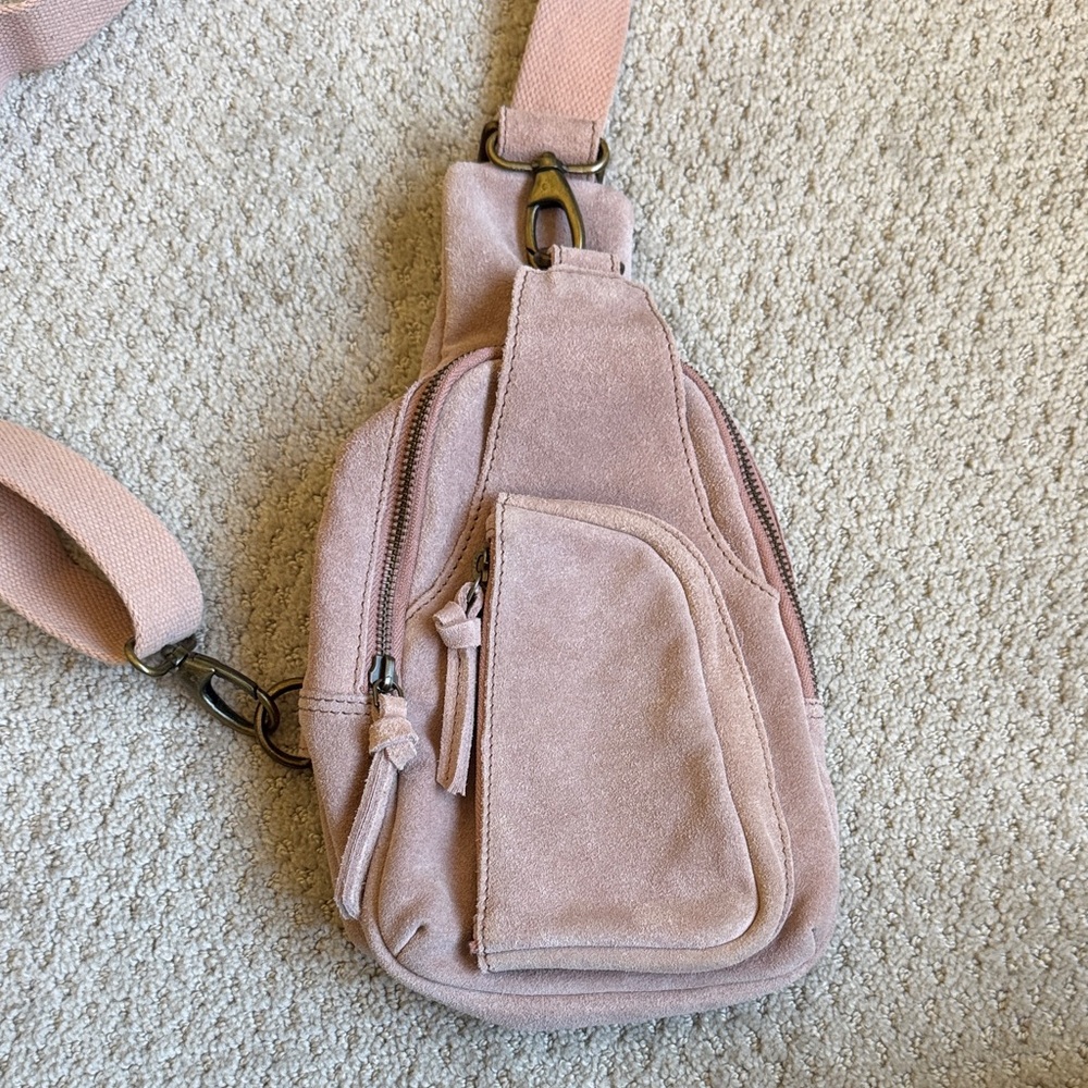 Free People Blush Suede Sling Bag - Picture 5 of 7